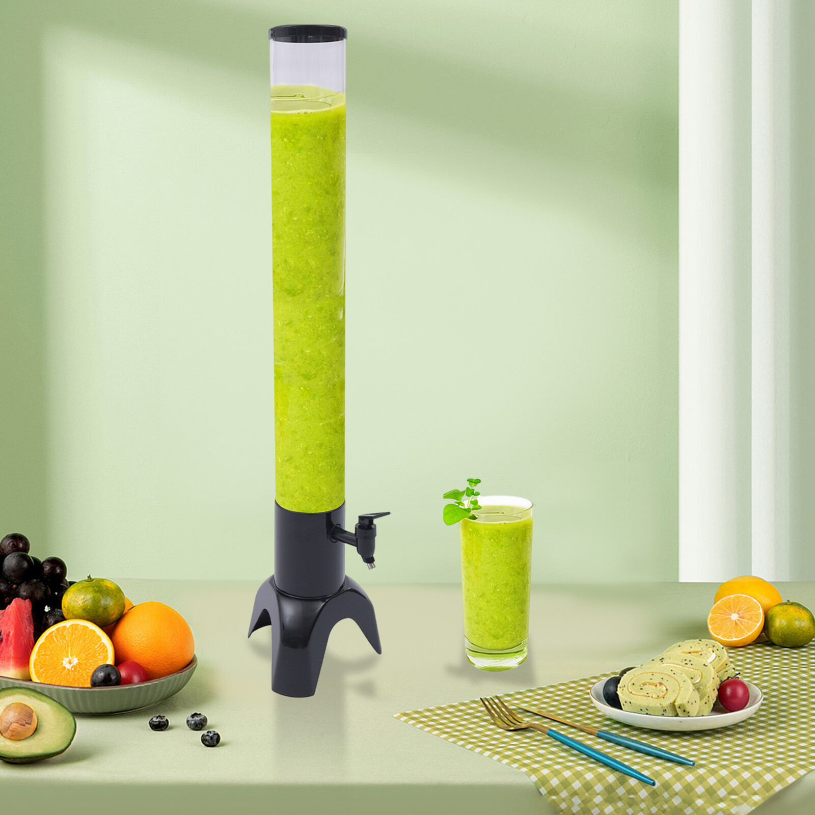 3L/100oZ Beer Tower Dispenser Drink Tower Beer Tap with Individual Ice Tube NEW