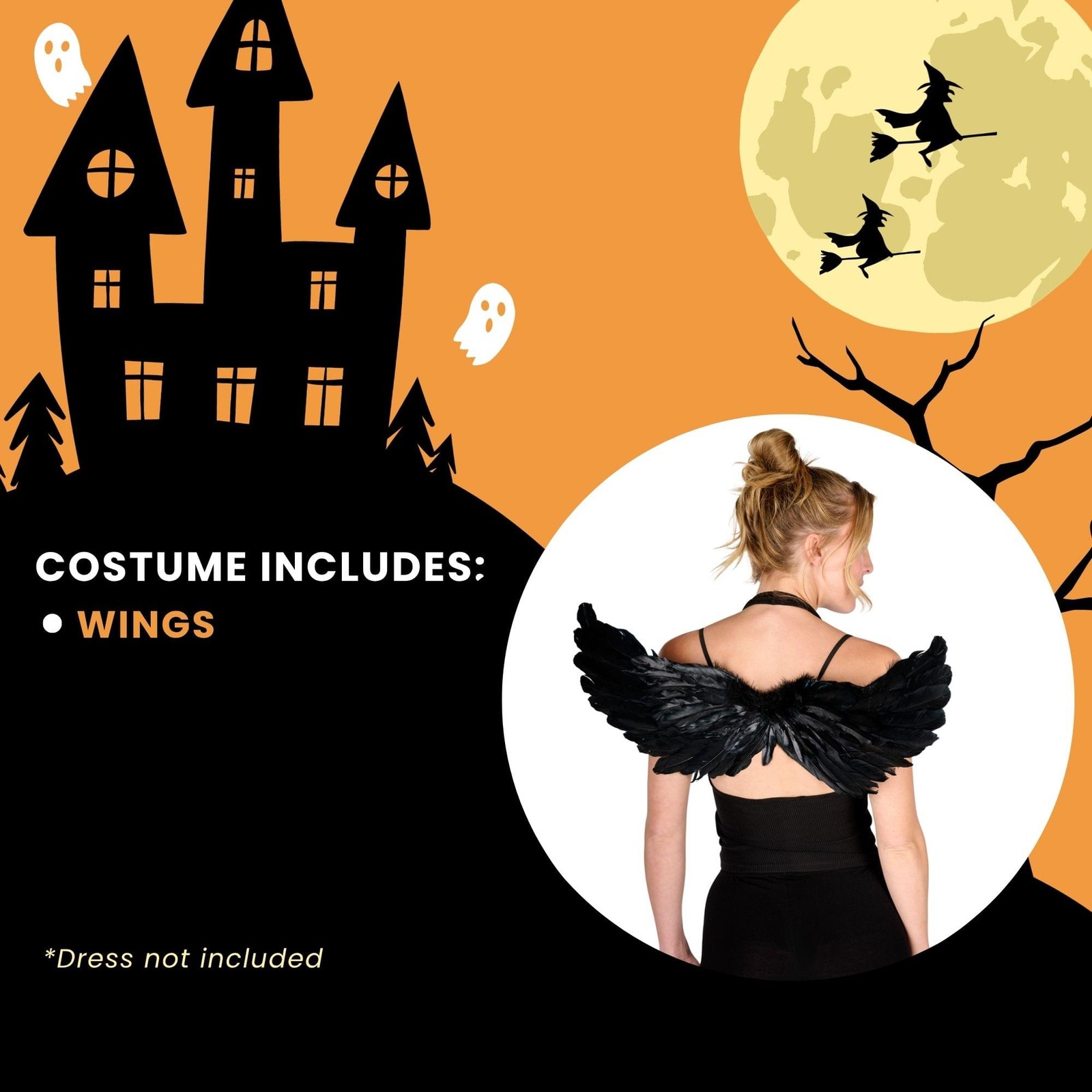 Black Wings Black Adult Costume