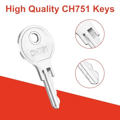 6 Pcs CH751 Key, Universal CH751 Replacement Keys, RV Keys for RV Campers