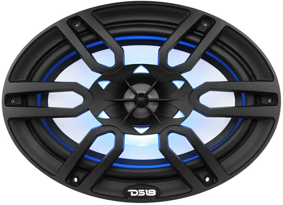 DS18 NXL-69/BK HYDRO 6X9" 2-Way Marine Speakers with RGB 375W Max 4-Ohm
