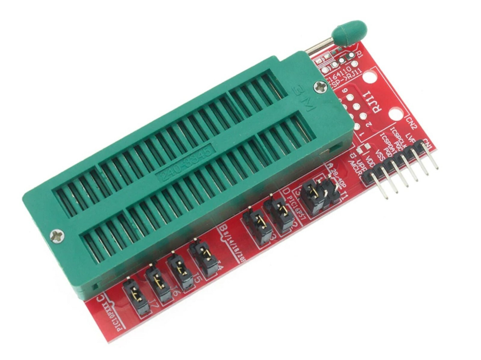 PICKit3 Microchip Programmer w/ USB cable, wires Pic Kit 3 and ICSP Socket