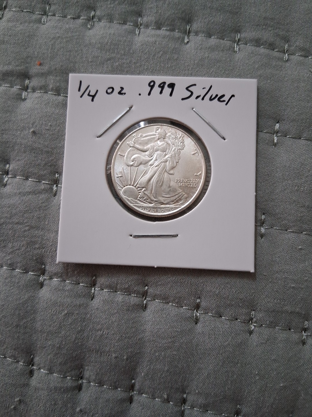 1/4 oz Silver coin Walking Liberty Design Money Metals Exchange private mint