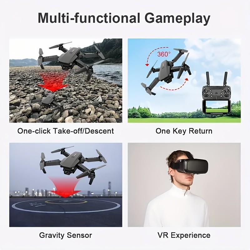 2025 RC Drone with 8K HD Dual Camera FPV WIFI Foldable Quadcopter