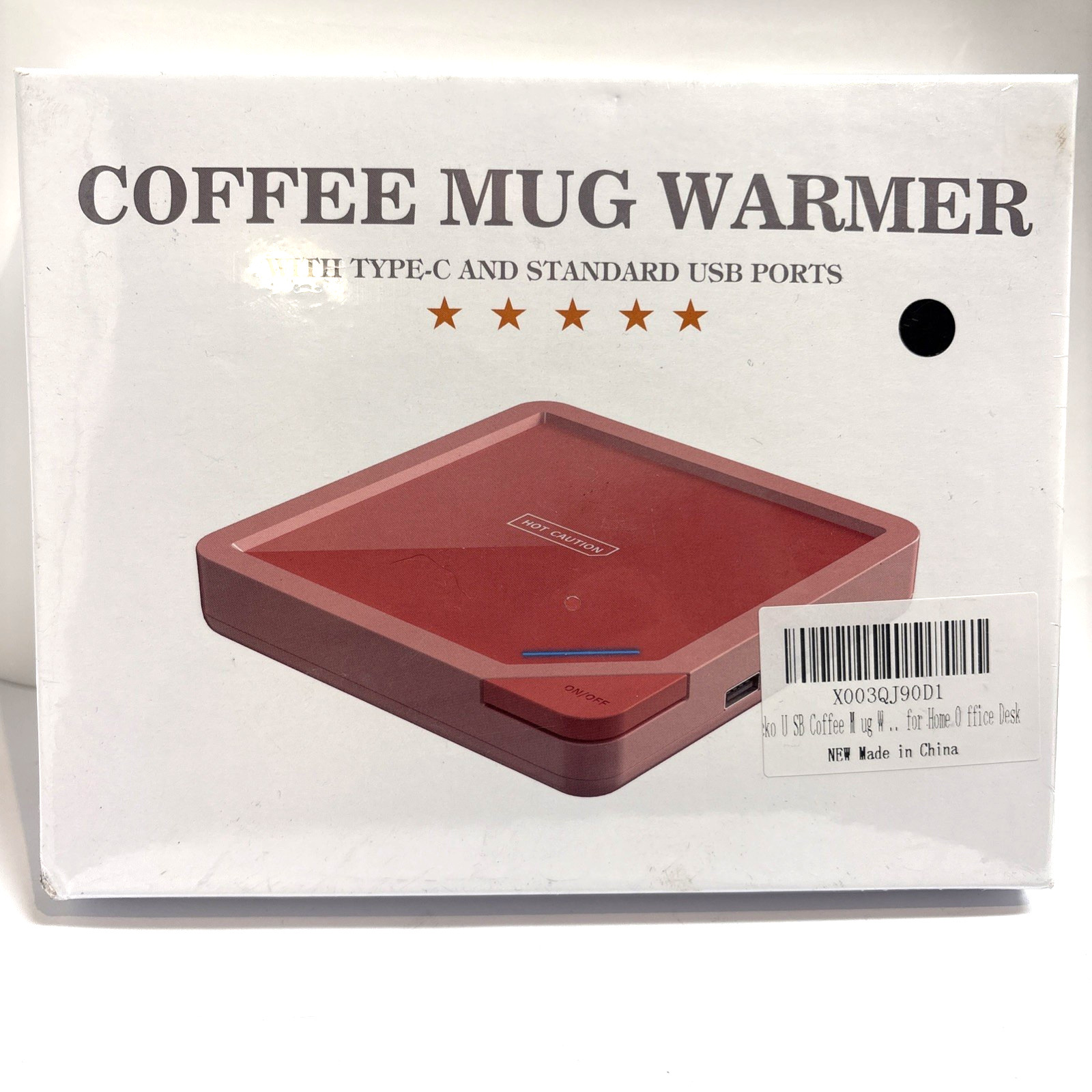USB COFFE CUP MUG WARMING PAD  HEATING PLATE NEW IN BOX, BLACK