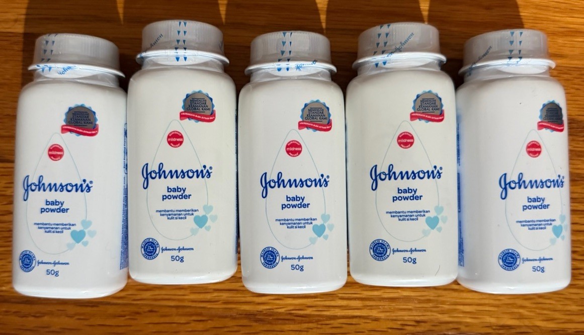 EXP- X5 MINI Johnson's Baby Powder  W/ Talc 1.8oz (50g) READ DESCRIPTION