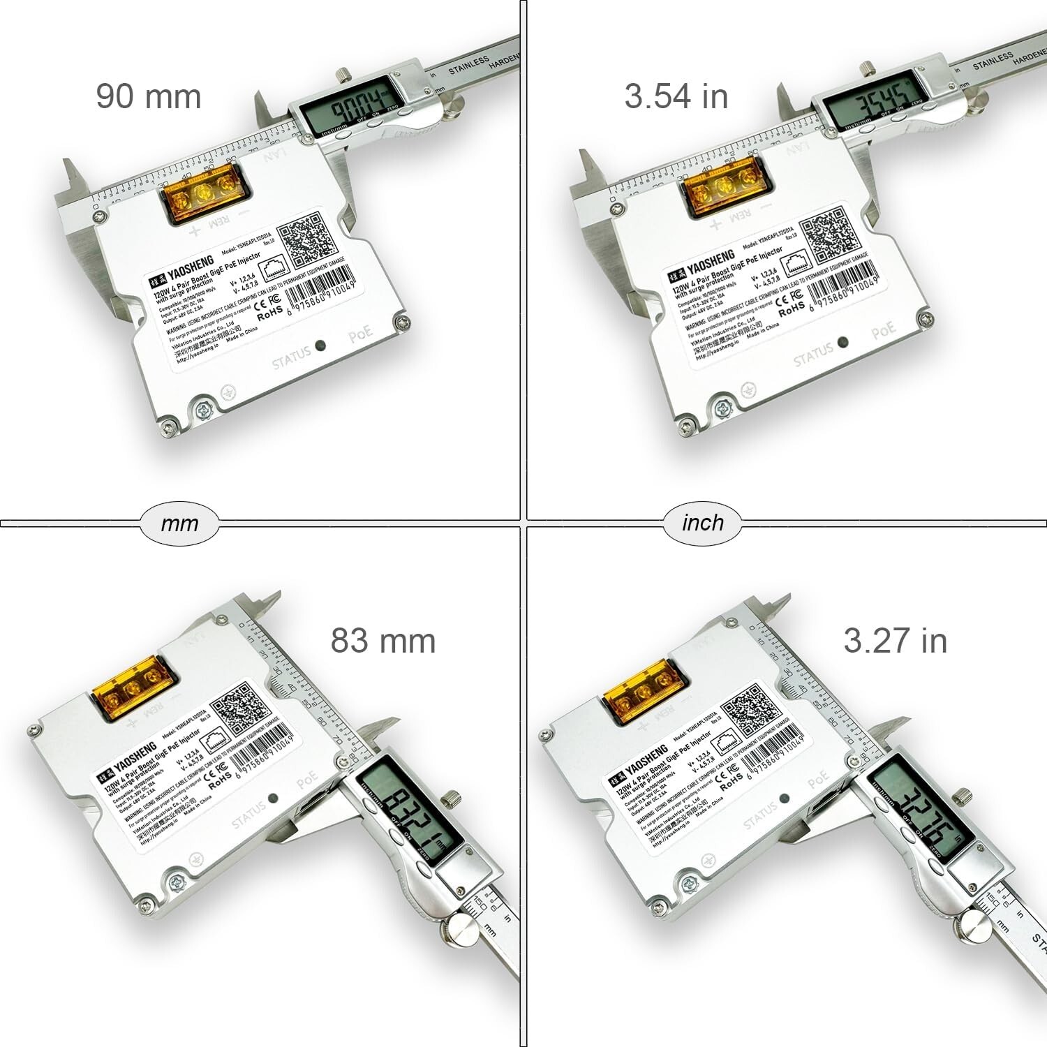 YAOSHENG 120W Step Up PoE Injector for Starlink GEN2
