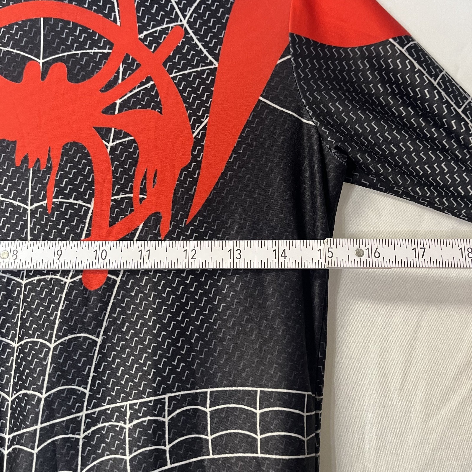 Spider Man Youth Costume Suit Miles Morales Black Red Zentai Large Cosplay