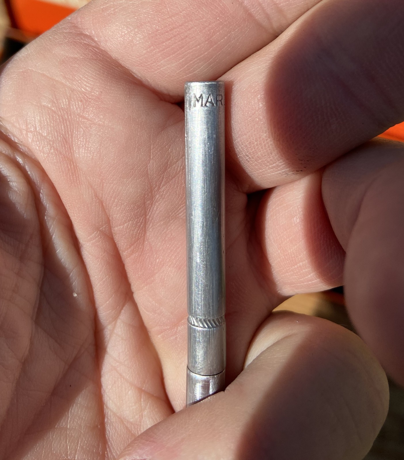 Old Vintage MARBLE'S GUN CLEANING KIT Metal Tin Box w/ Rod and some Accessories