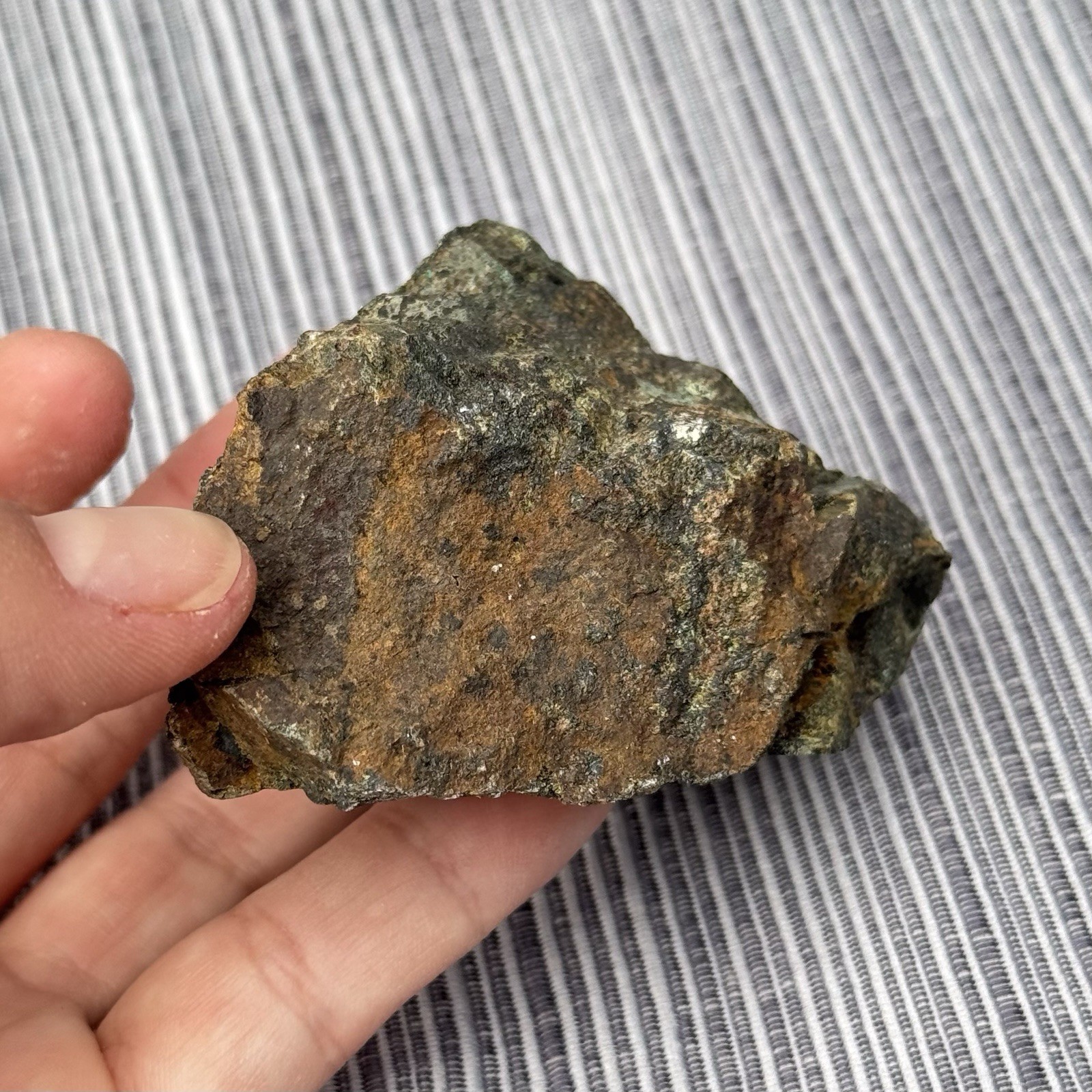 9oz Chalcopyrite w/ Green Chrysocolla Copper Ore Rough Rock Specimen Texas