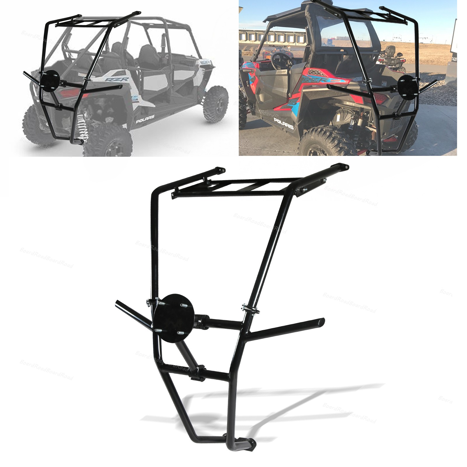 Fit Polaris 2015-2020 RZR 900 Rear Bumper Spare Tire Carrier Cargo Rack Mount
