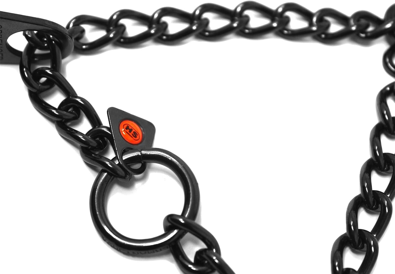 USED-Sprenger Black Stainless Steel Prong Dog Training Collar Swivel-2.25mmx16"