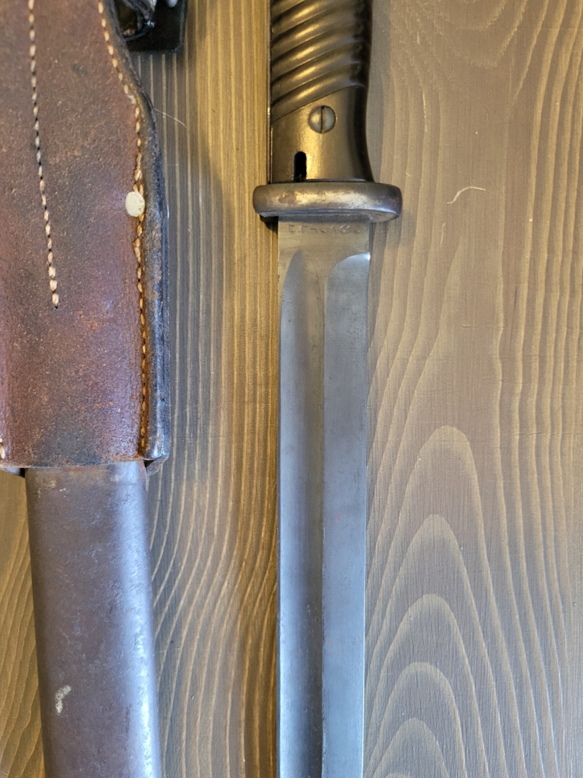OUTSTANDING WWII German K98 Bayonet w/Matching Numbers & Frog