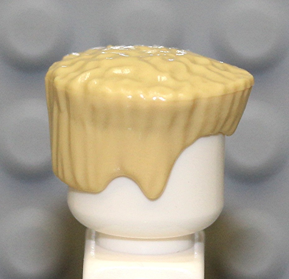 NEW Lego Flat top TAN MINIFIG HAIR -Ninja Boy Zane Minifigure Crew-Cut Head Gear