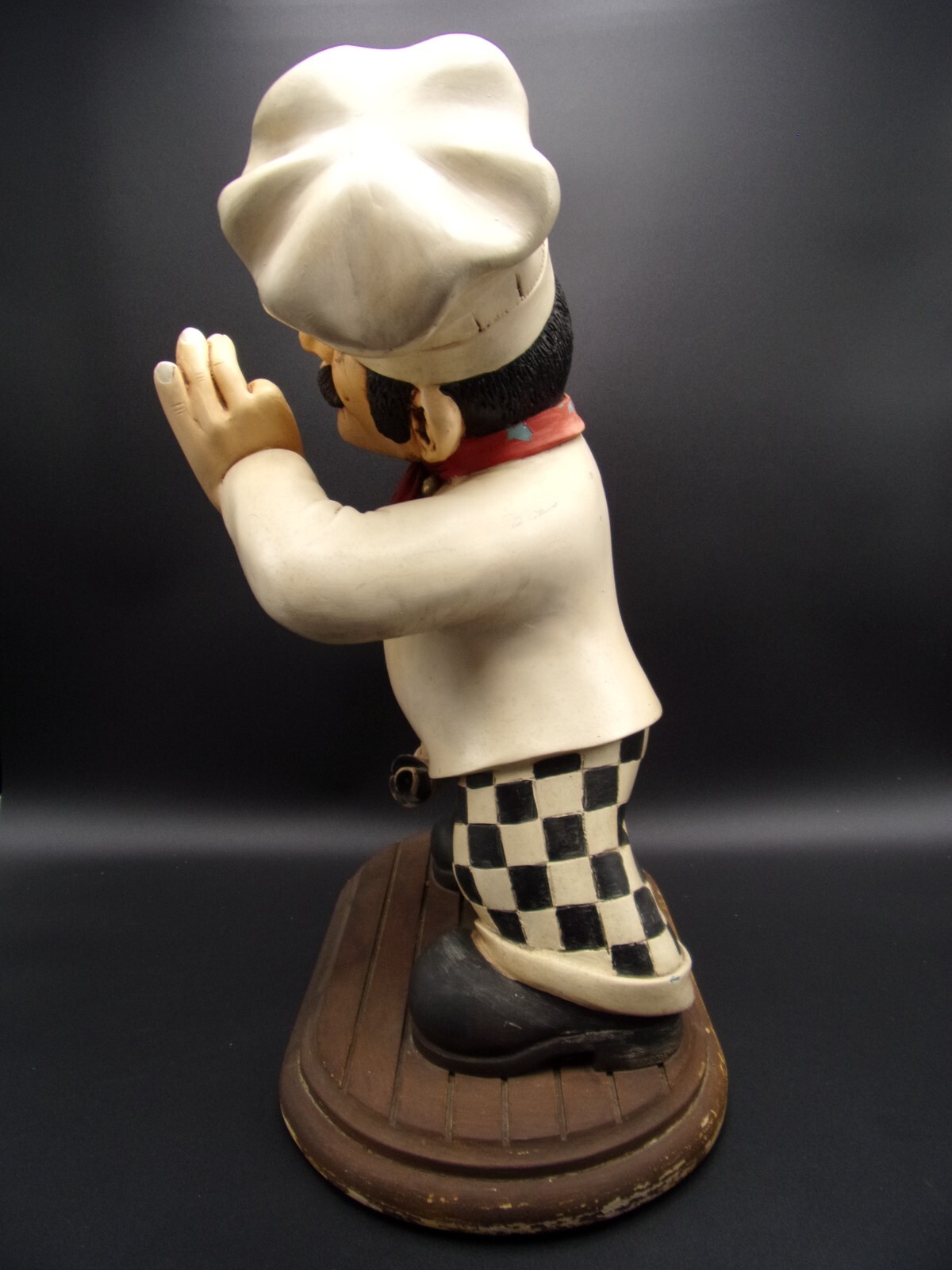 Italian Chef Menu Display Chalkboard Restaurant Pastry Cook Statue 18" Specials