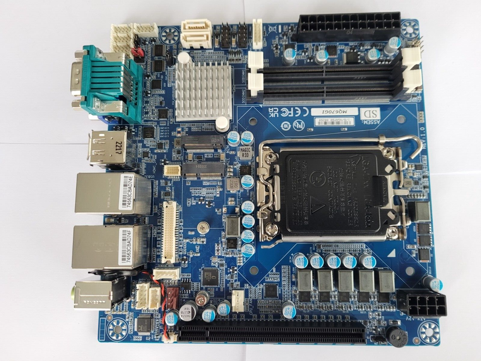 GIGAIPC MQ670GI-SD LGA 1700 Q670 DDR5 So-Dimm 12th 13th 14th Mini-ITX