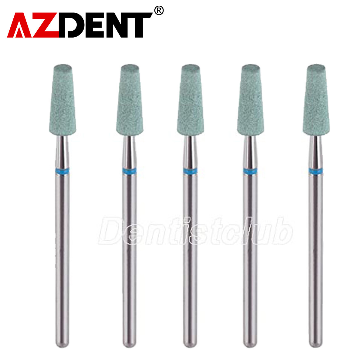 5Pcs Dental Lab Ceramic Diamond Grinder Zirconia Porcelain Polisher HP CD2123