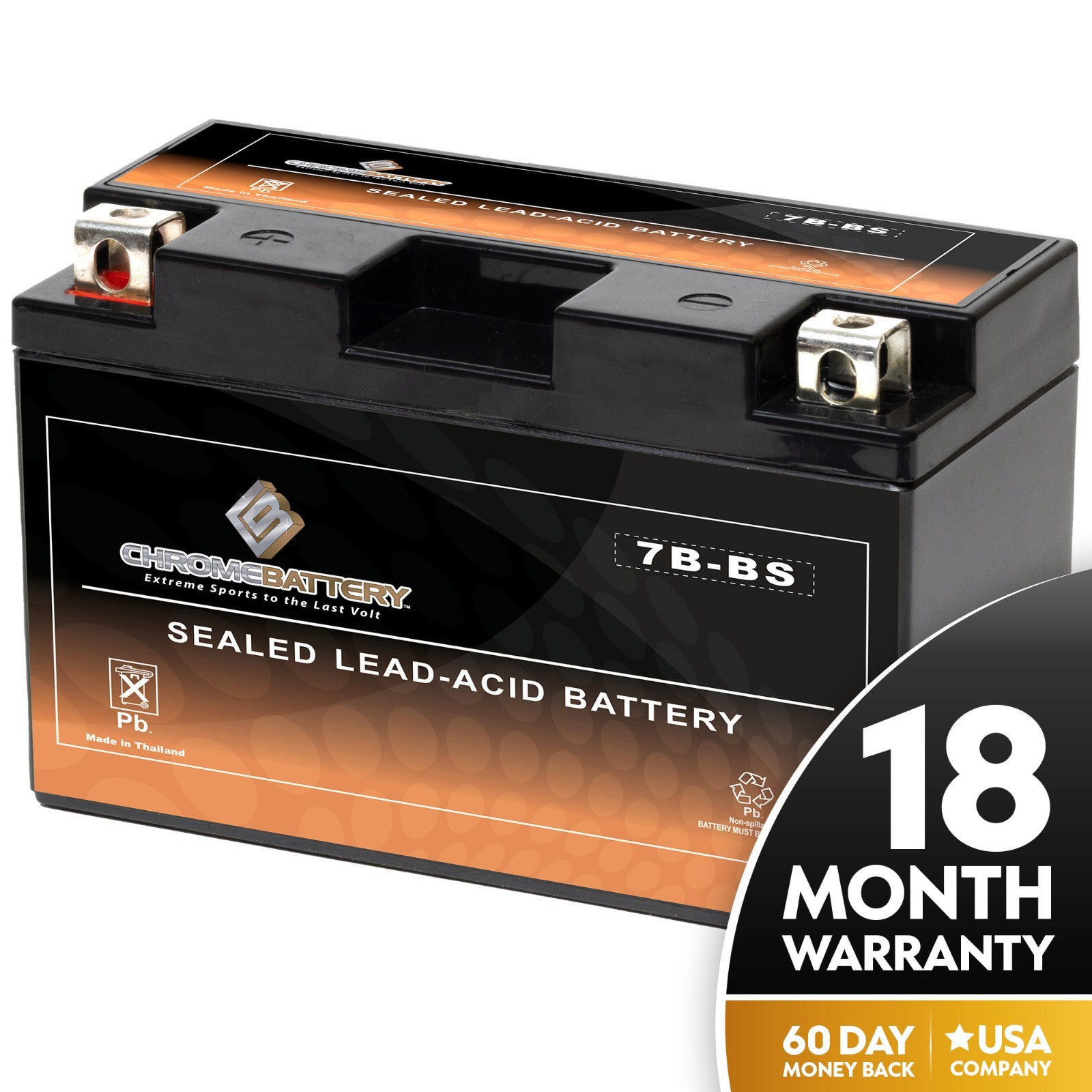 YT7B-BS High Performance AGM ATV Battery for Yamaha YFZ450 04-13, BRP DS450