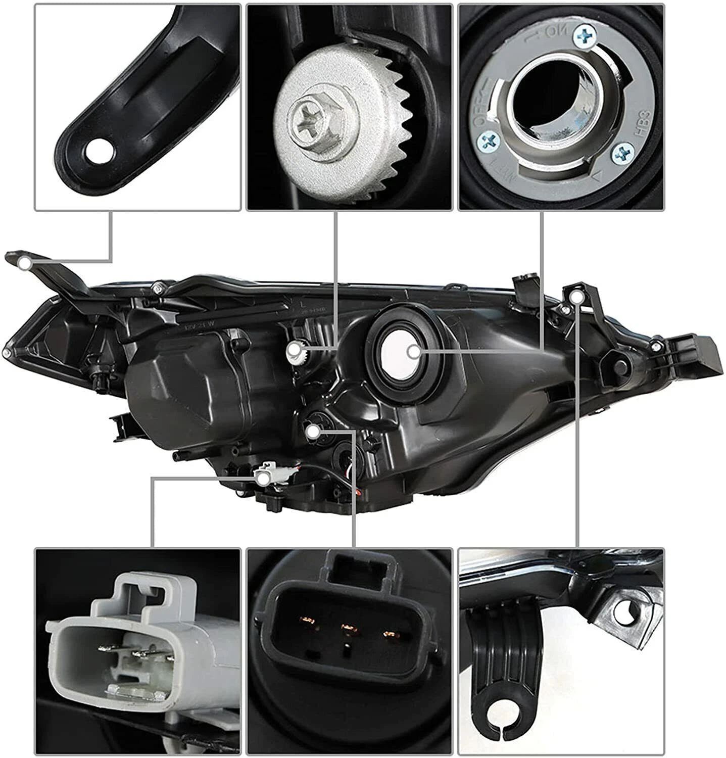 Headlights For 2014 2015 2016 Toyota Corolla Headlamps Left+Right SET Head Light