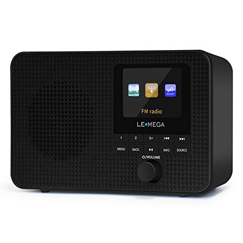 LEMEGA IR1 Portable WiFi Internet Radio,FM Digital Radio,Bluetooth Black
