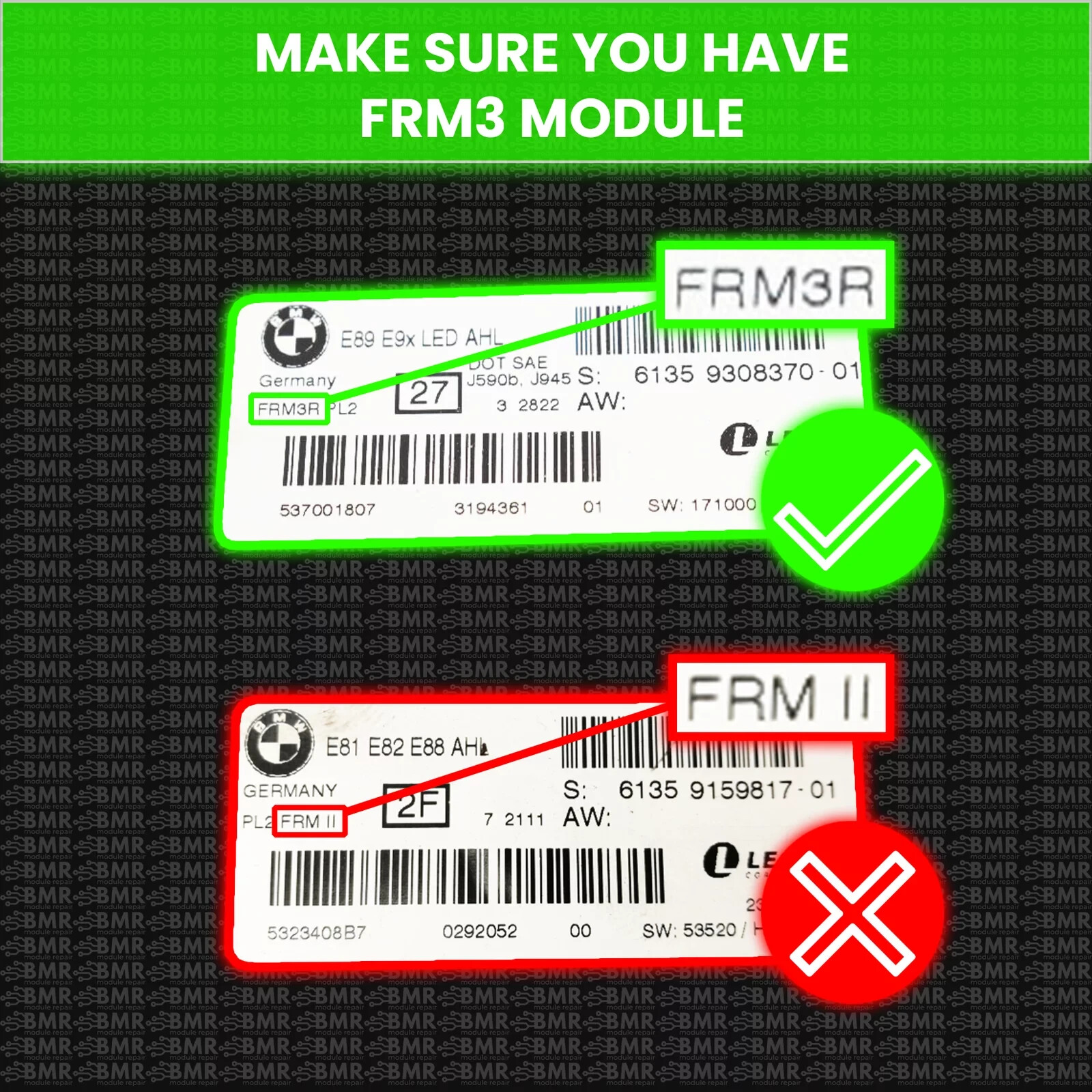 BMW FRM3 FOOTWELL LIGHT CONTROL MODULE REPAIR SERVICE 🚀 CODED PLUG N PLAY 🚀