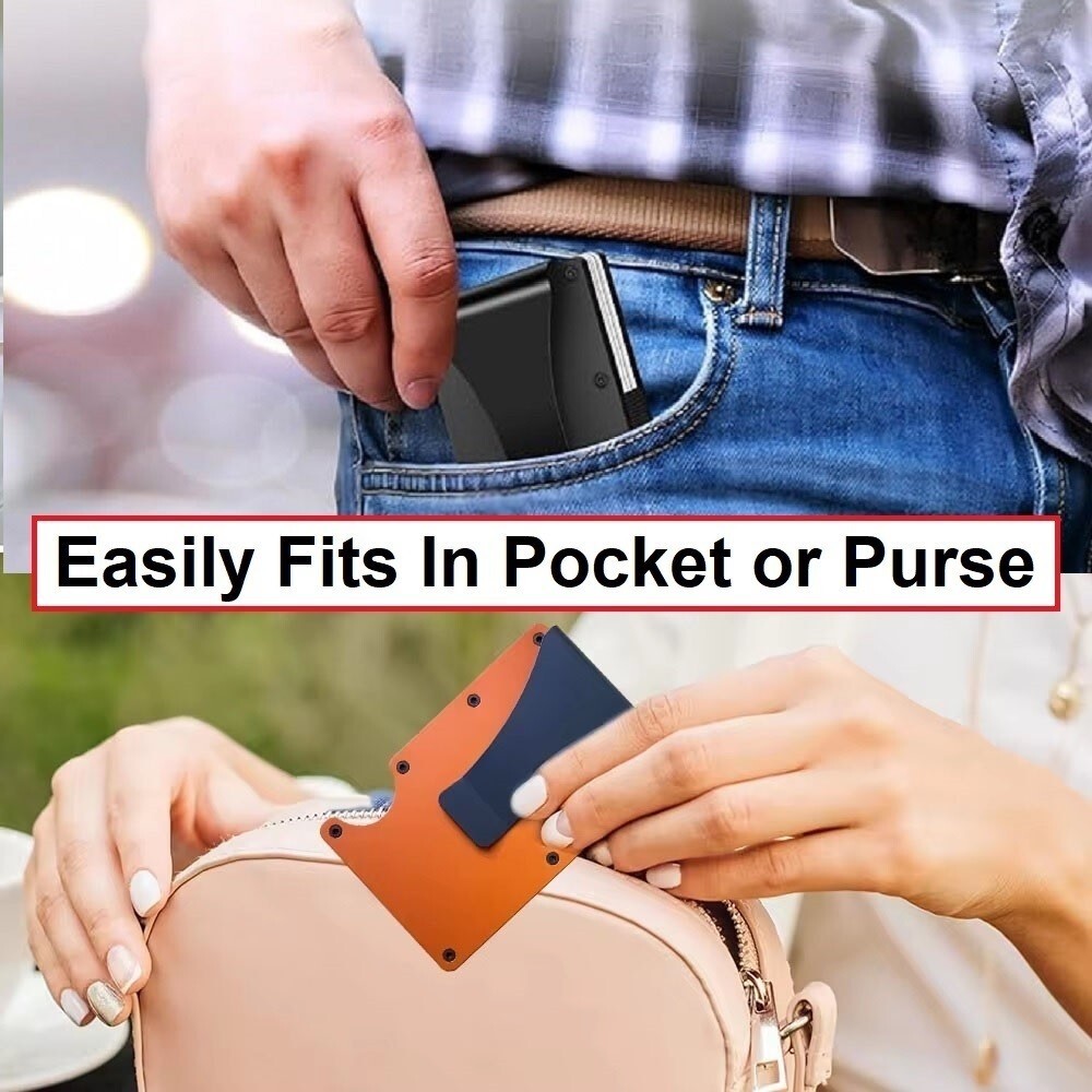 Manchester United Engraved Red Titanium Carbon Fiber RFID Blocking Wallet D7