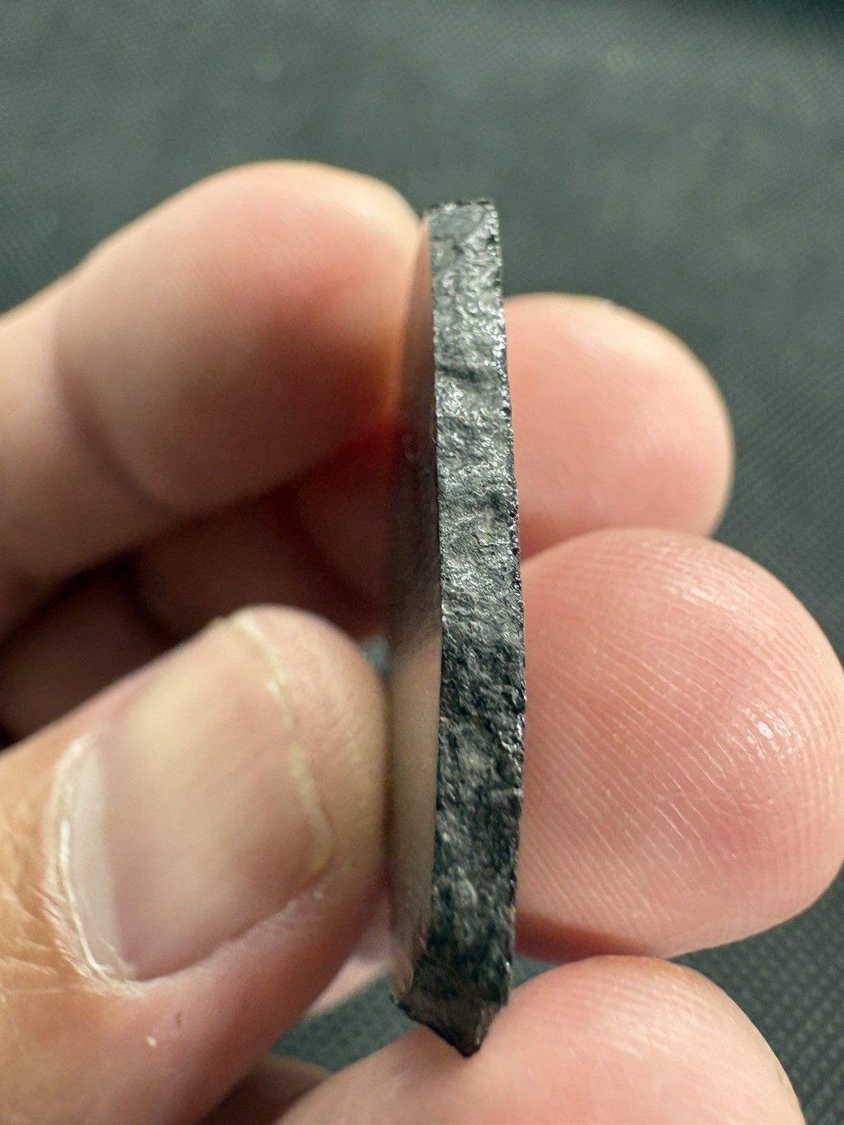 8.0g NWA 17095 IAB-sLH iron meteorite full slice- rare subtype weird features!