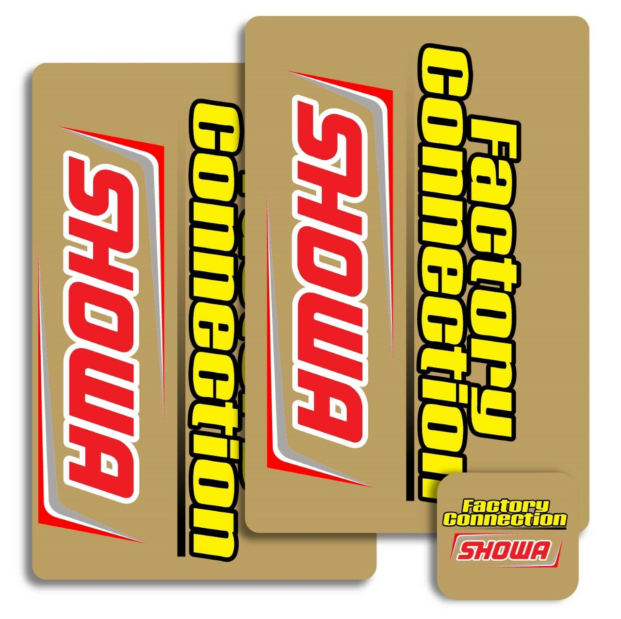 Factory Connection Fork Decals SHOWA Fork Shock Wraps Stickers Lawrenc FC-SHO-BK