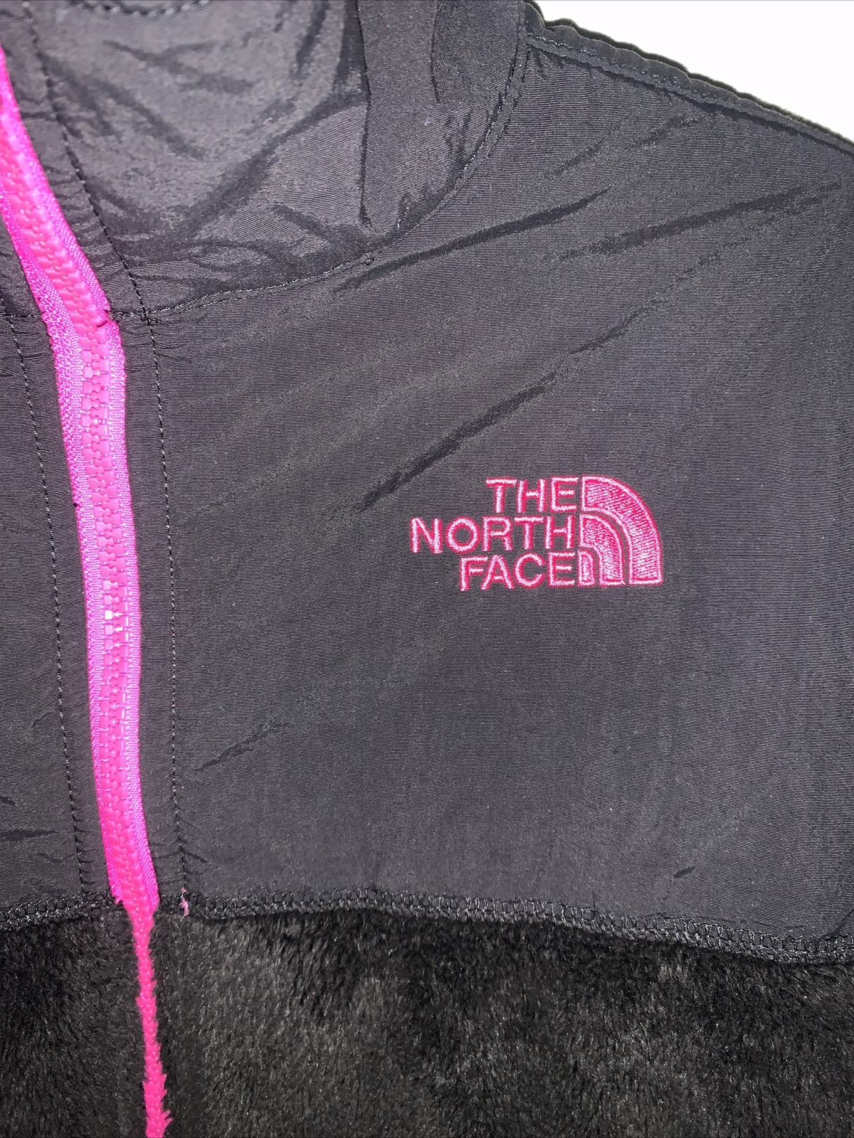 The North Face Girls XL (18) Jacket Fuzzy Black/Pink