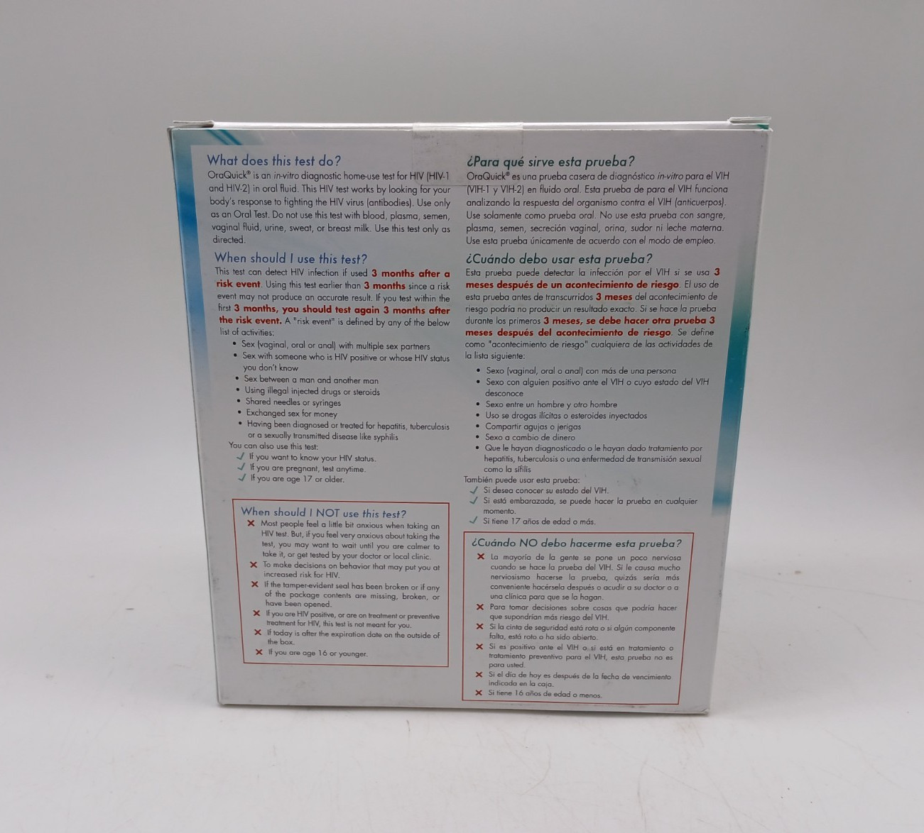 OraQuick HIV Home Test Fast Over the Counter Self-Test. Results in 20 minutes.