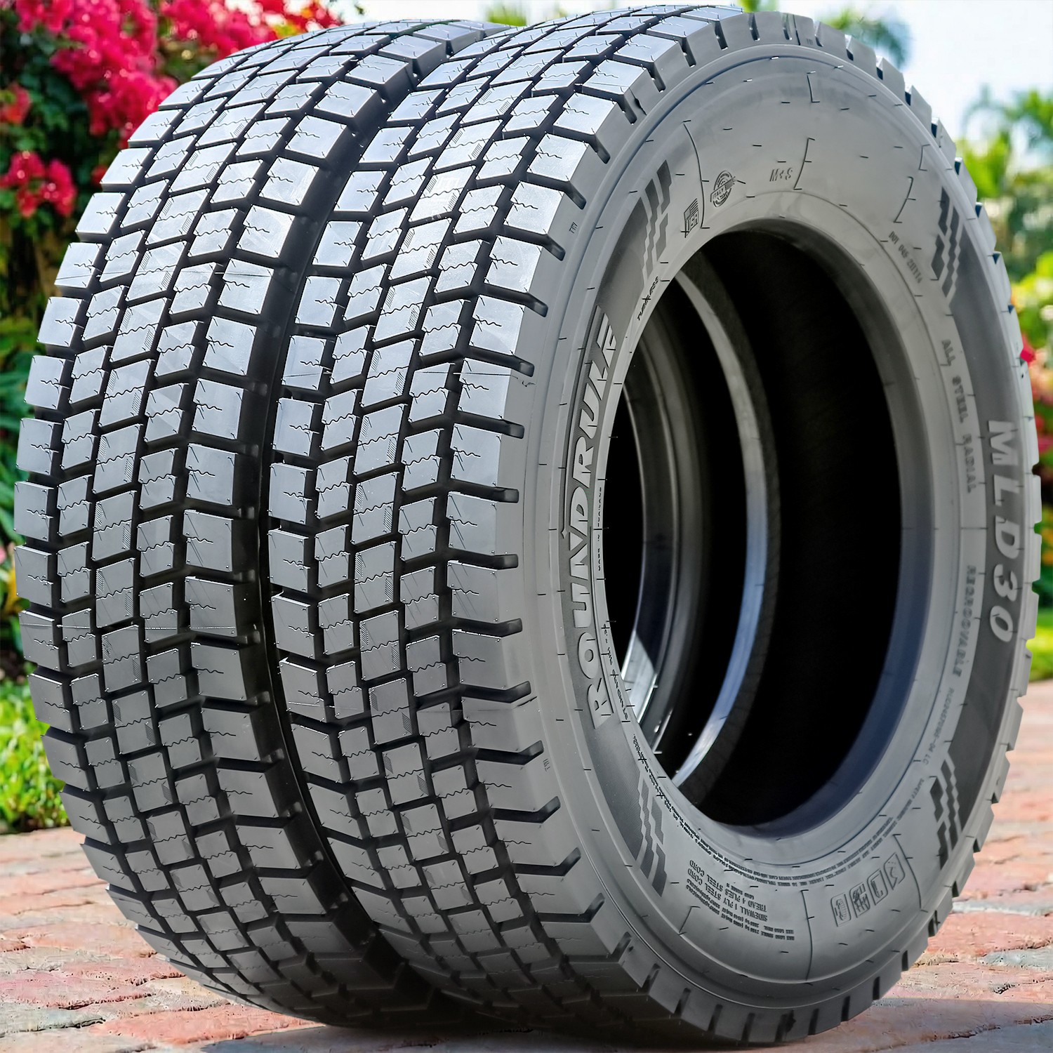 Tire Roundrule MLD30 All Steel 245/70R19.5 Load H 16 Ply Drive Commercial