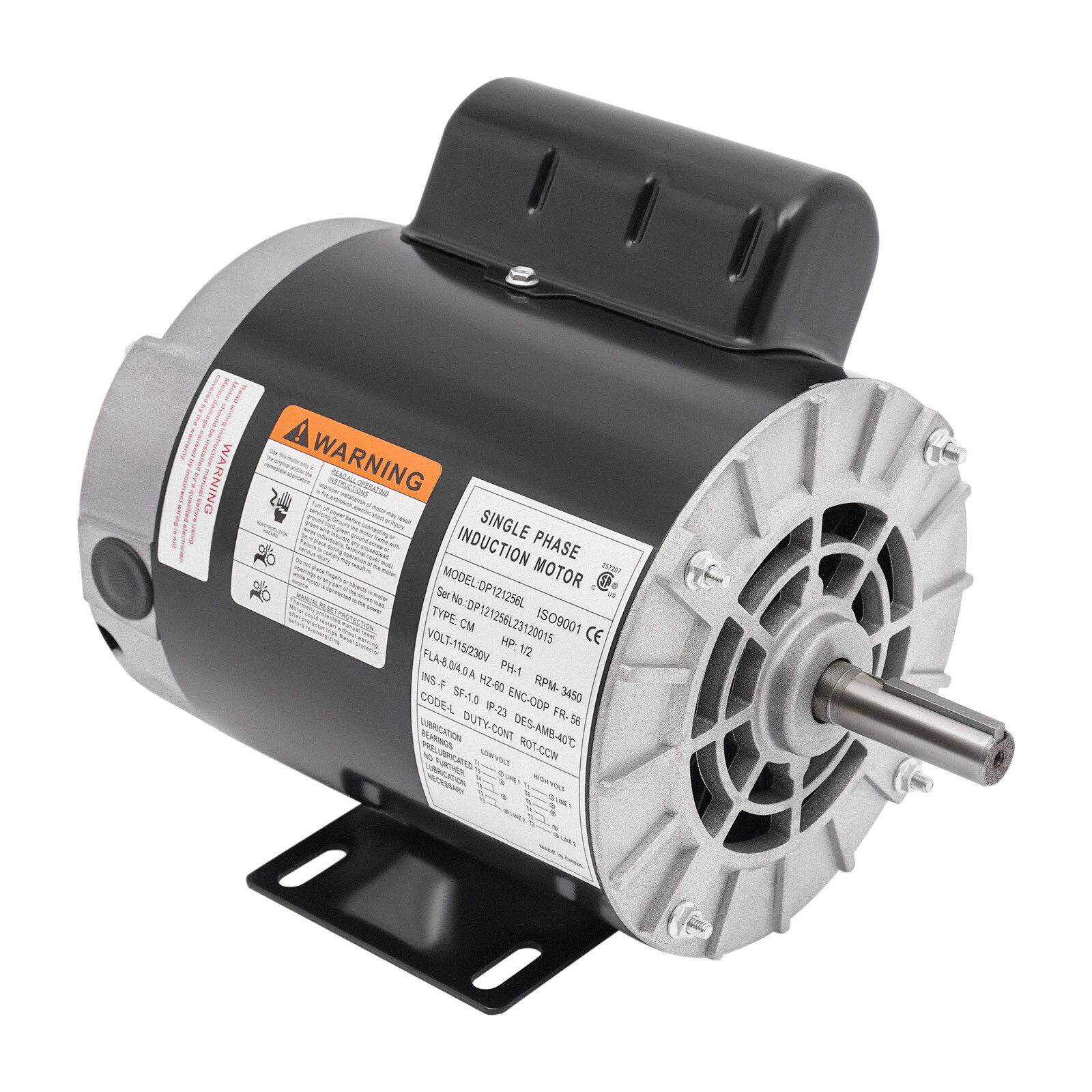 1/2HP 115/230V General Purpose Motor 3450RPM Electric Motor Single Phase New