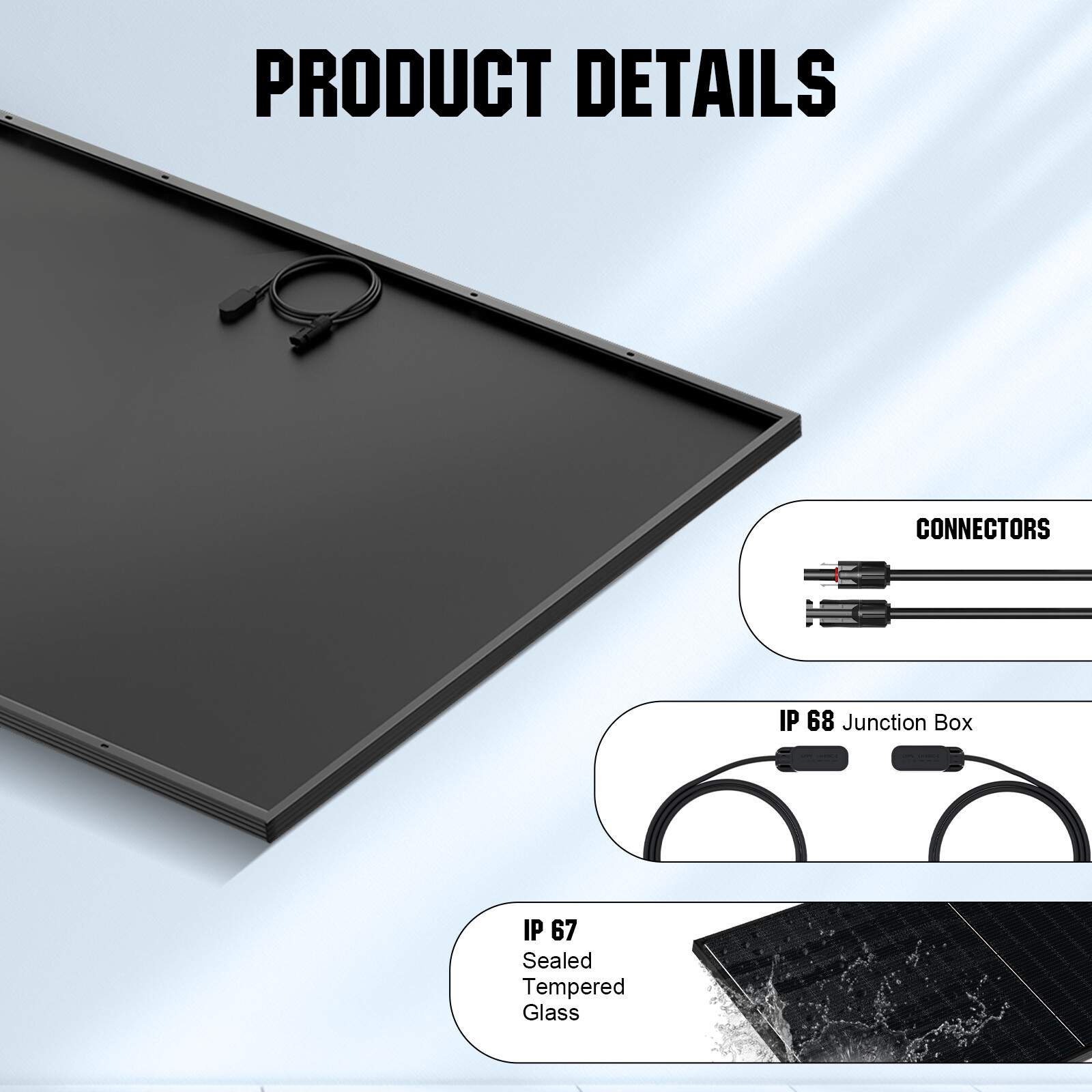ECO-WORTHY 2Pack 410W Watt Solar Panel for Home Off grid + Free shipping