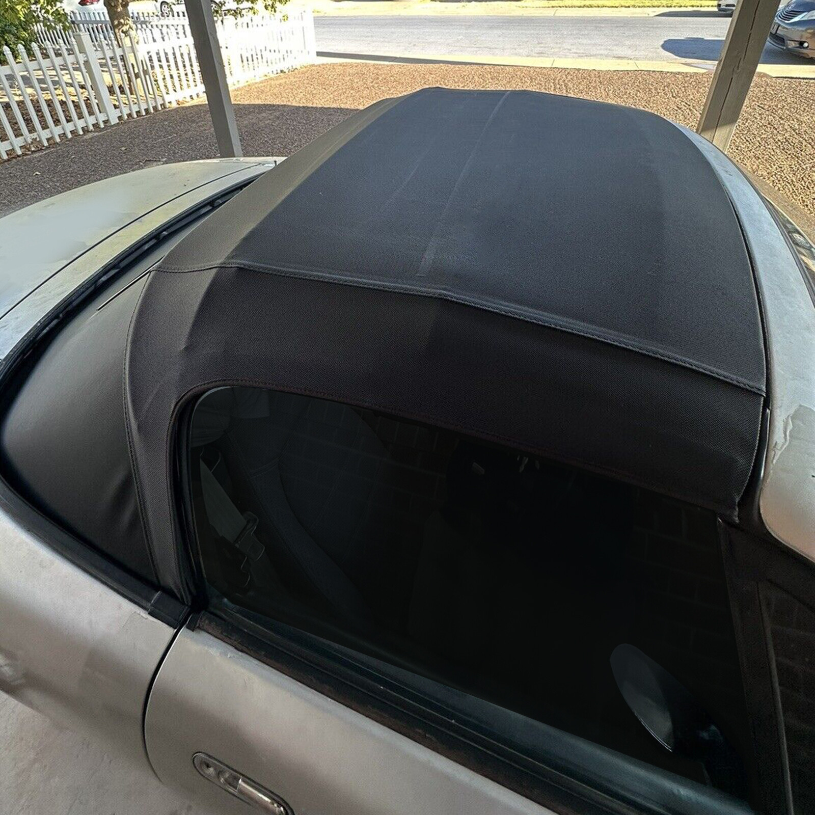 For Mazda Miata Convertible 1990-2005 Black Heated Glass Window & Soft Top