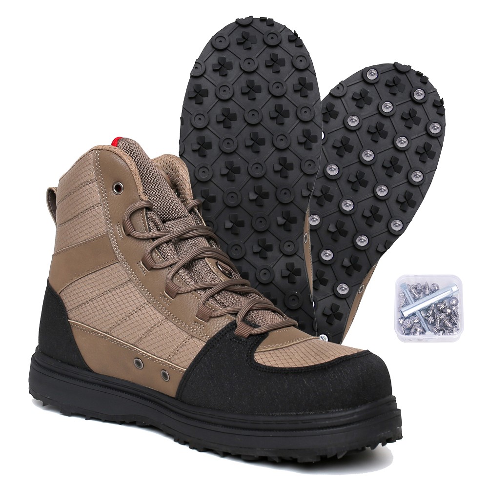 Wading Boots,Waders Boots,Fishing Shoes With Rubber / Felt Sole and Studs