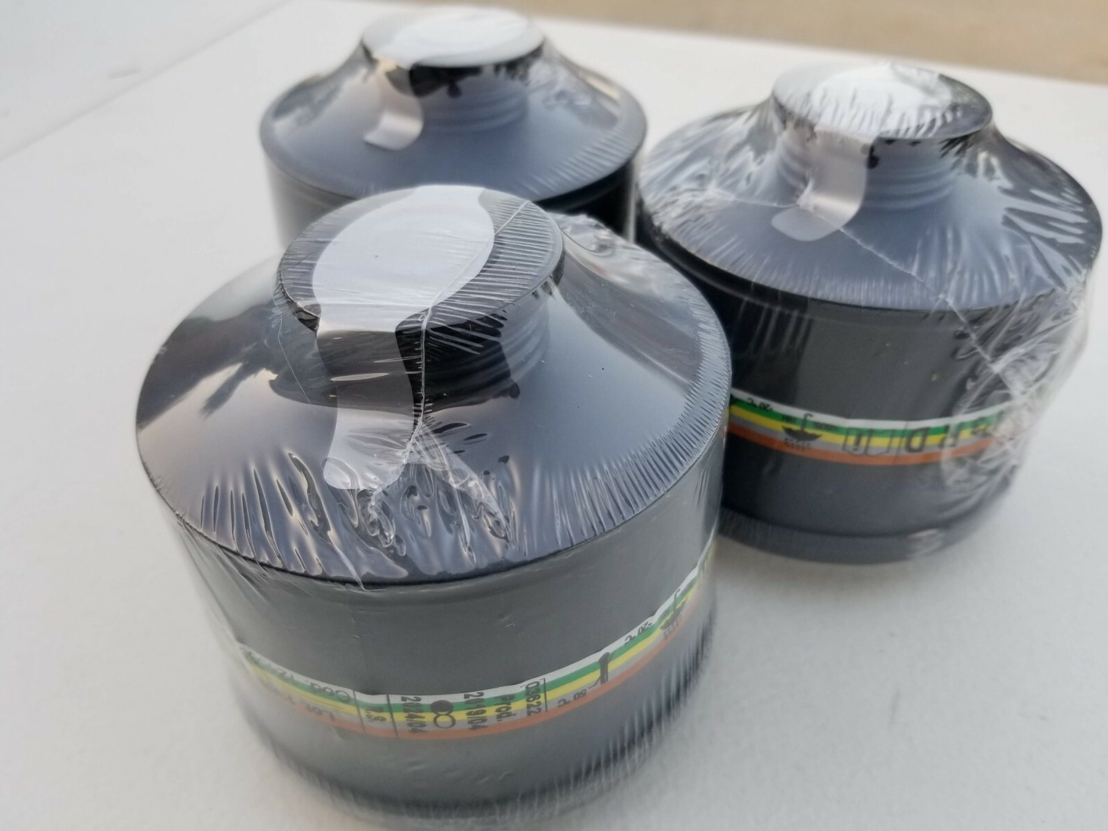 NATO 40mm NBC/CBRN Gas Mask Filter 3-Pak Newest Avail 5yr Shelf-Life Exp 4/2027