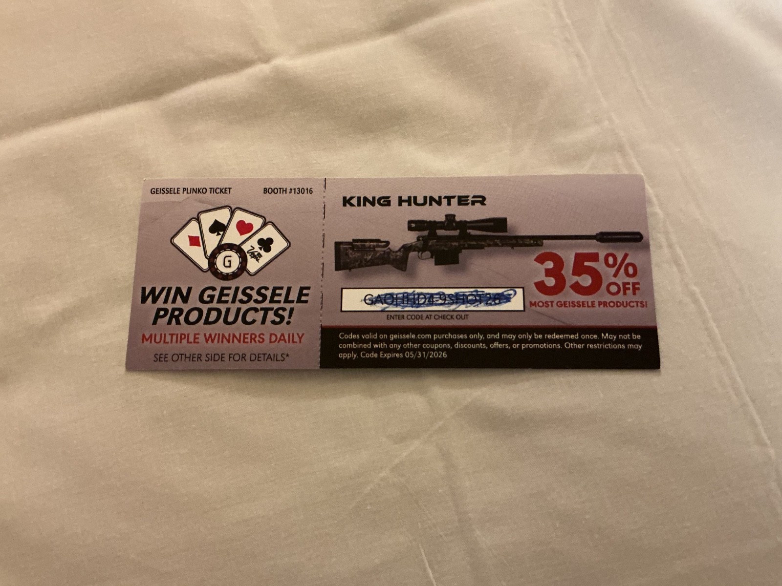 GEISSELE Discount Code Card 35% Off SHOT SHOW 2026