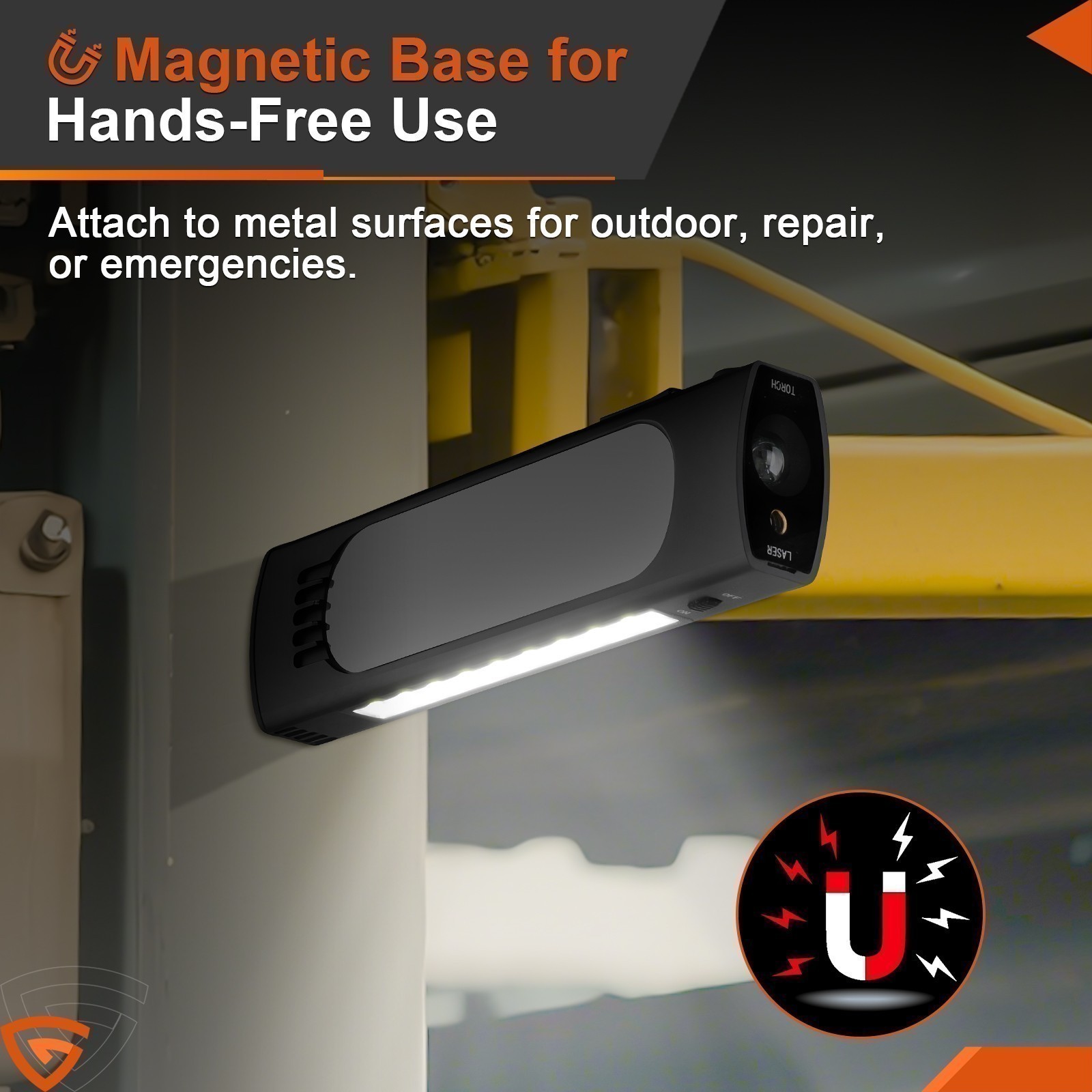 Pro Flat EDC Flashlight with LED Light, UV Light and Laser 1200 Lumens