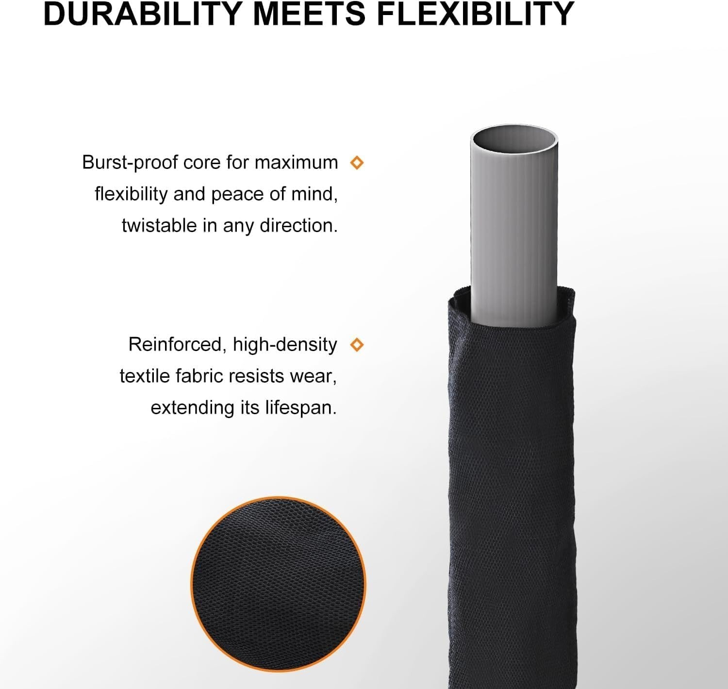 Garden Hose, Lightweight, Ultra Flexible, Durable, Kink-Free Garden Hose 50FT