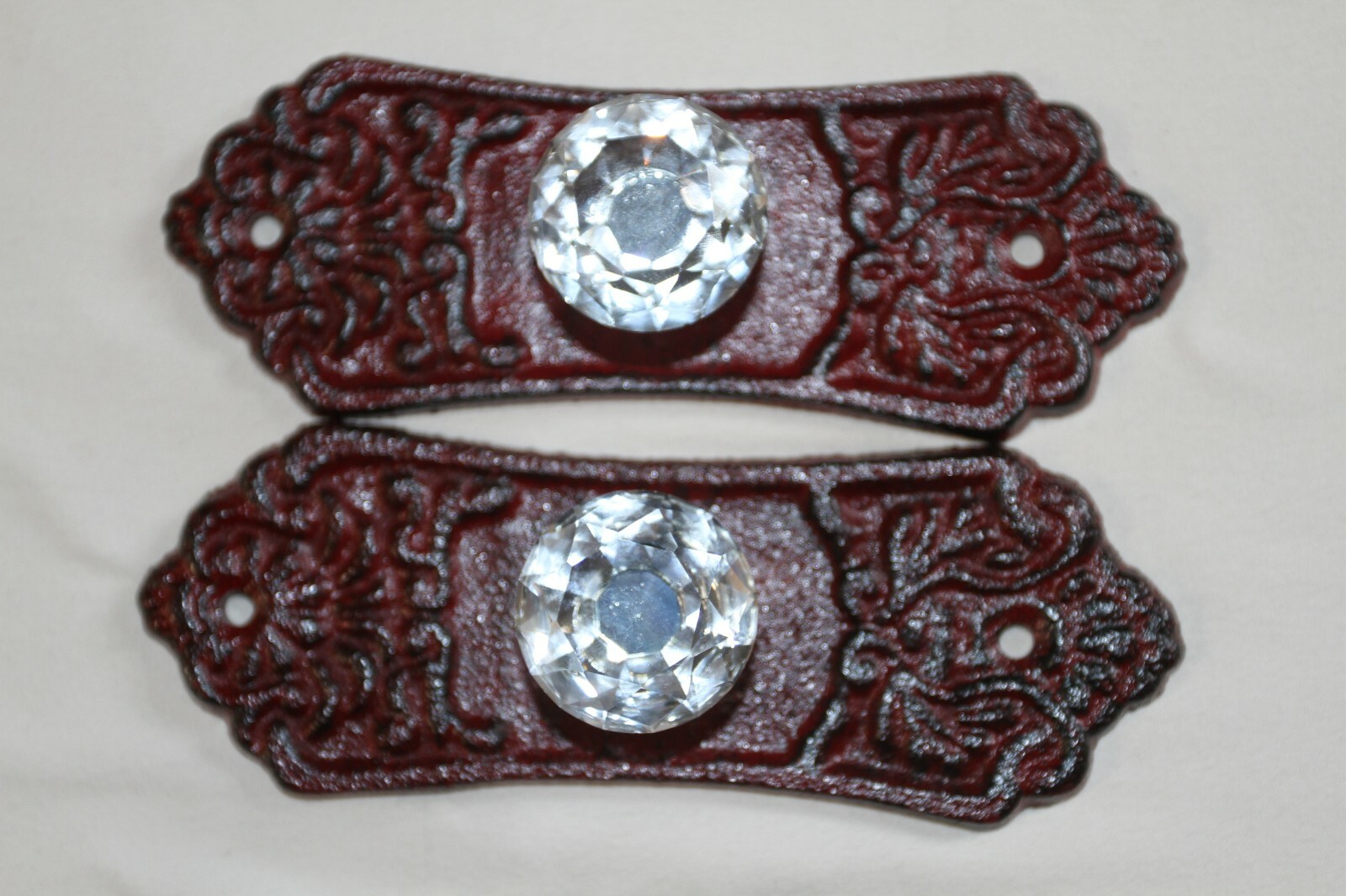 Antique Style Drawer Pull Crystal Look Glass Knob, HW-107 Free 2 Day Shipping