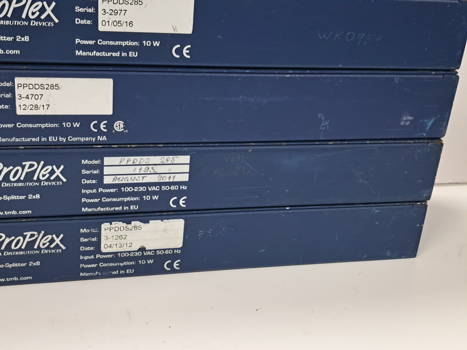 TMB ProPlex PPDDS285 DMX512 Opto-Splitter 2x8 2x 5-Pin XLR In 8x Out Rackmount