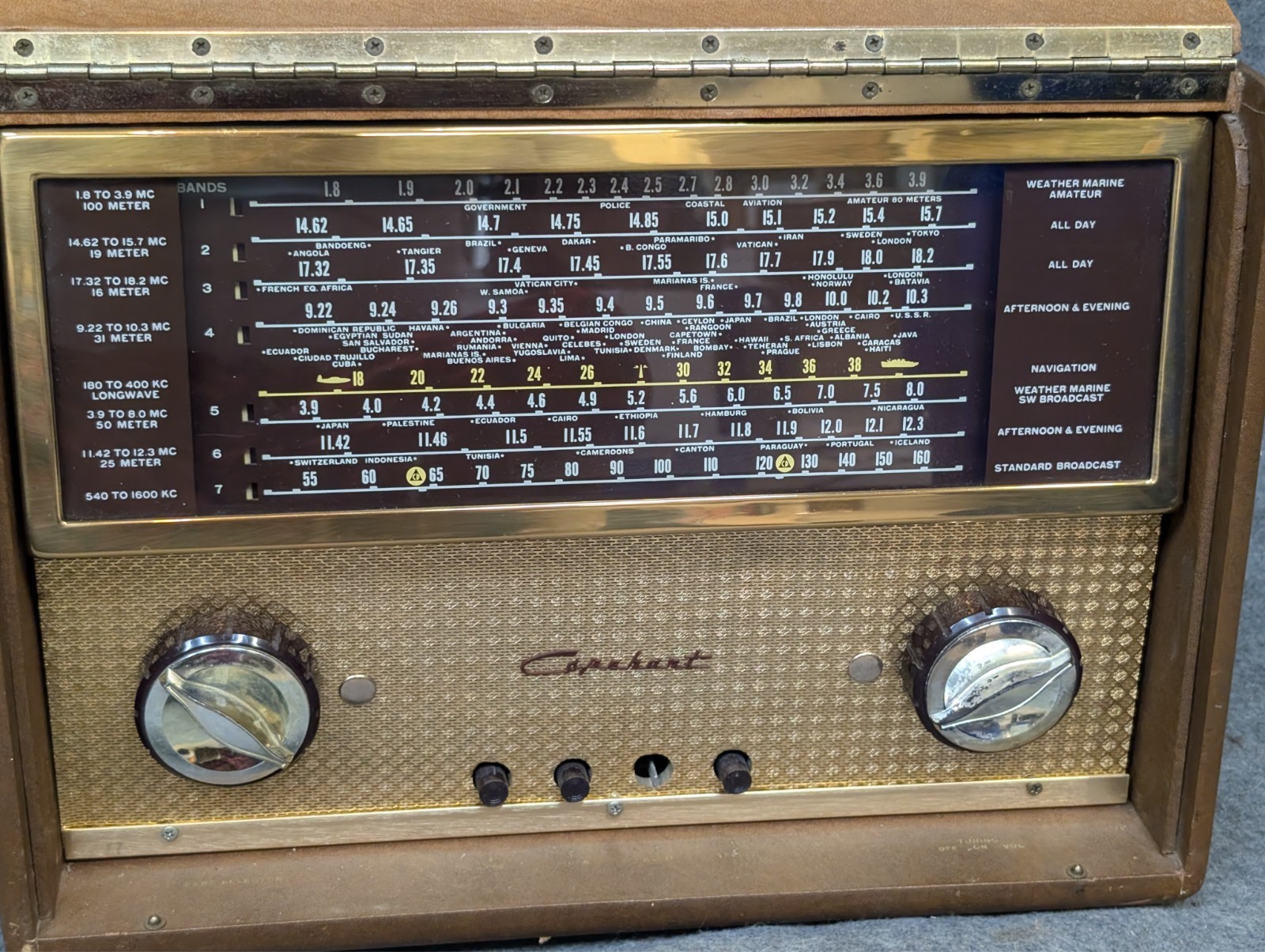 Capehart International 88P66BNL PORTABLE MULTIBAND TUBE RADIO - For Parts