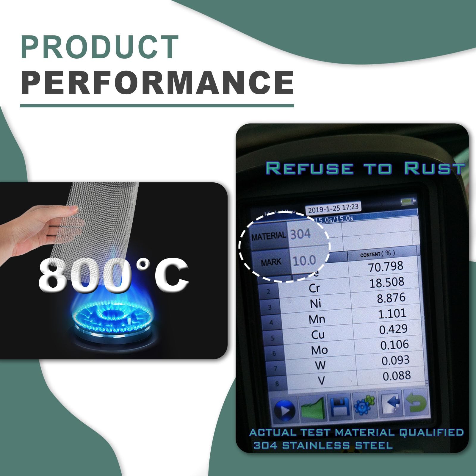 Stainless Steel Woven Wire Mesh (filter grading sheet) Metal Silk to Heavy Gauze