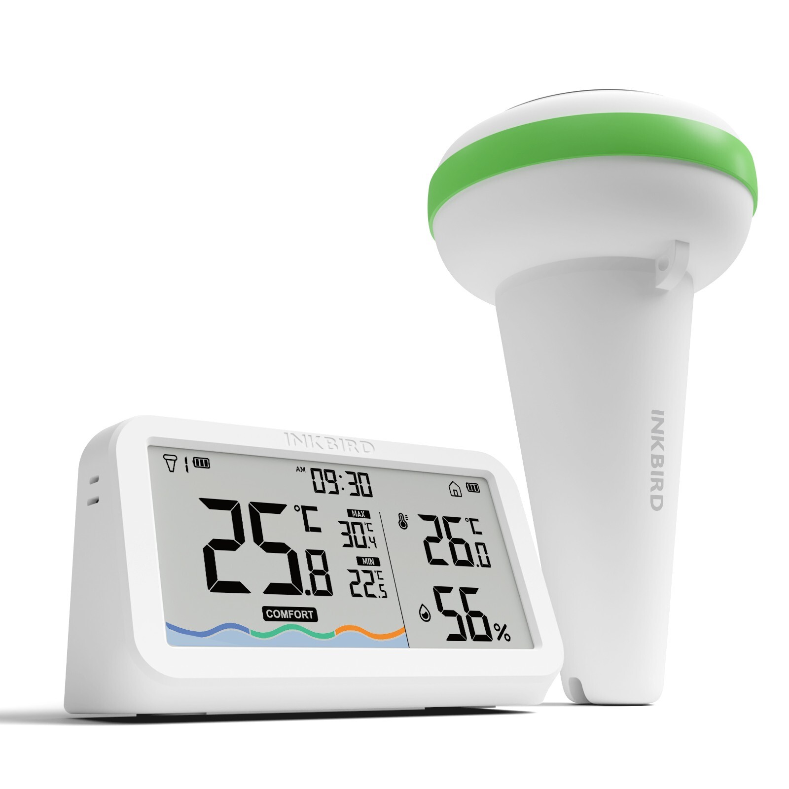 Solar Spa Floating Pool Thermometer Wireless Inkbird IBS-P03R IP68 Waterproof CF