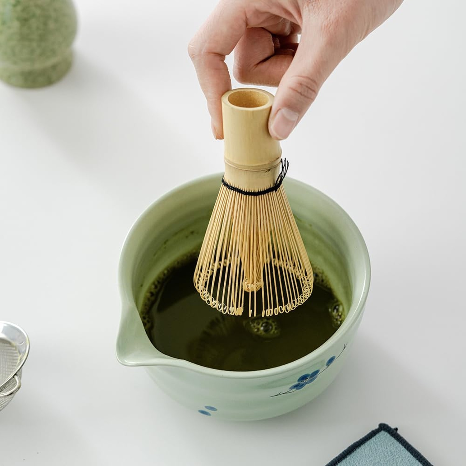 matcha whisk set, including matcha bowl, matcha whisk and stand, sieve, spoon...