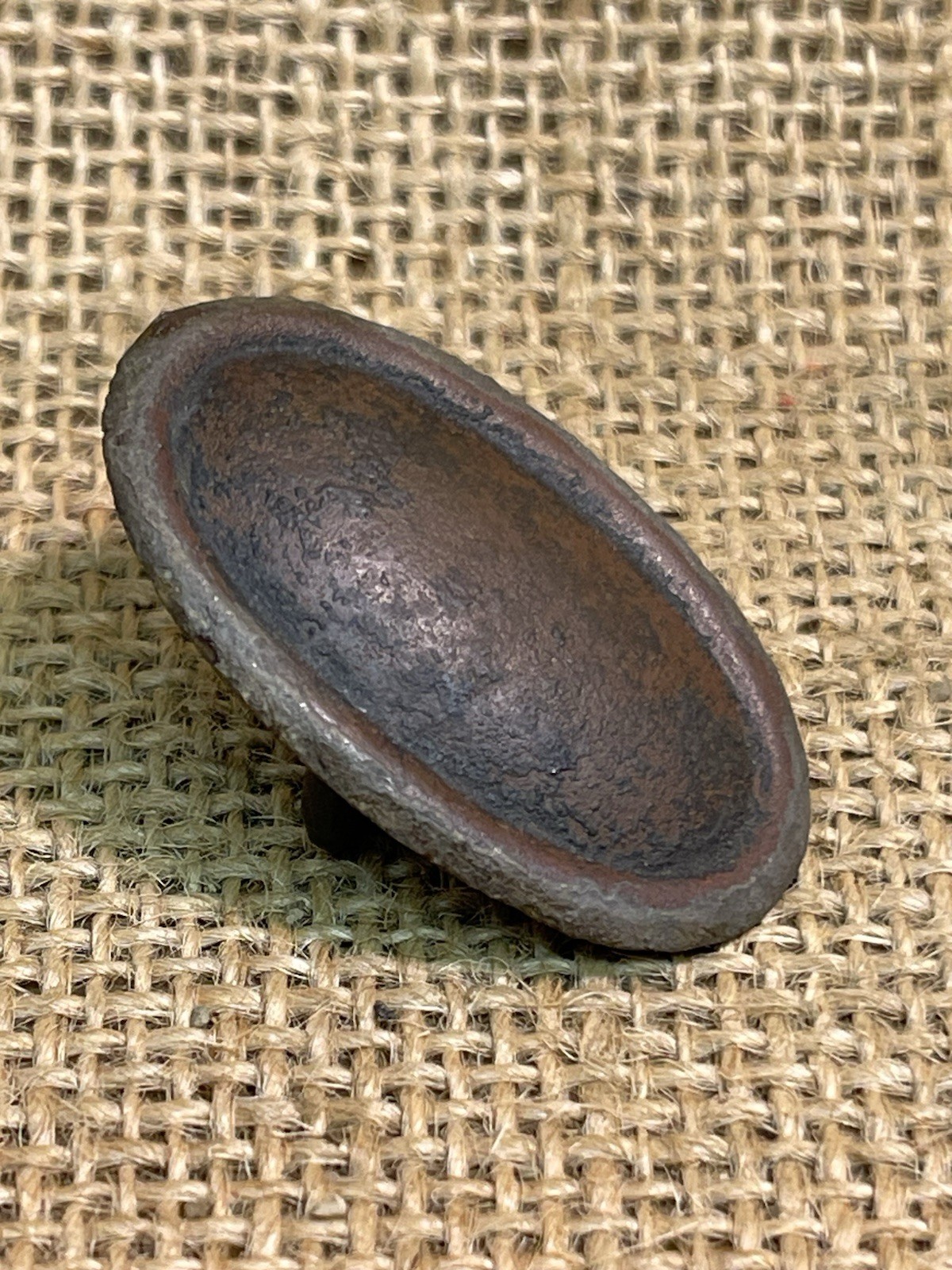 Small Sized Civil War Cavalry Lead Filled Bridle Rosette Recovered At Resaca Ga.