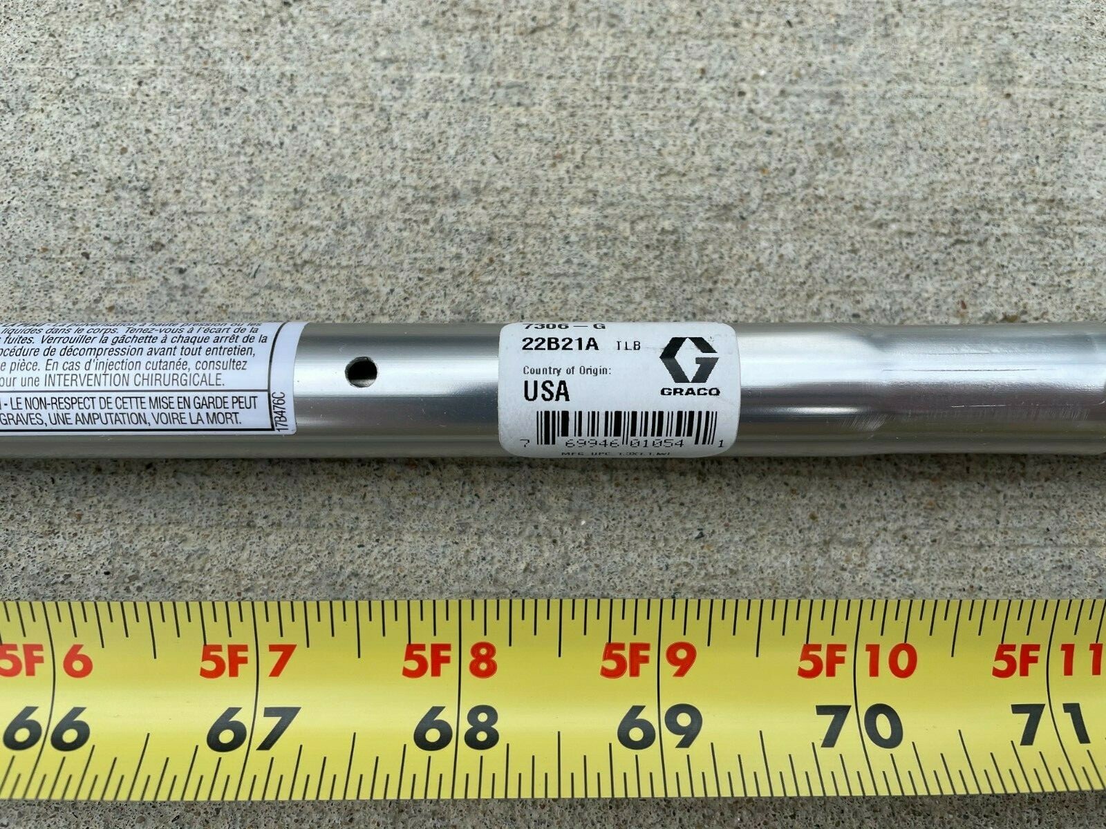 Graco 7306-G Extension Maxi Pole in. G in. 72 in. 22B21A Fast Free Shipping!