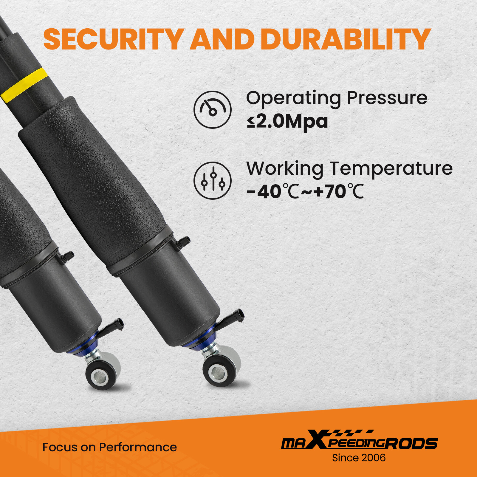 Pair Rear Air Ride Suspension Shock for Chevrolet GMC Cadillac Escalade 25979391