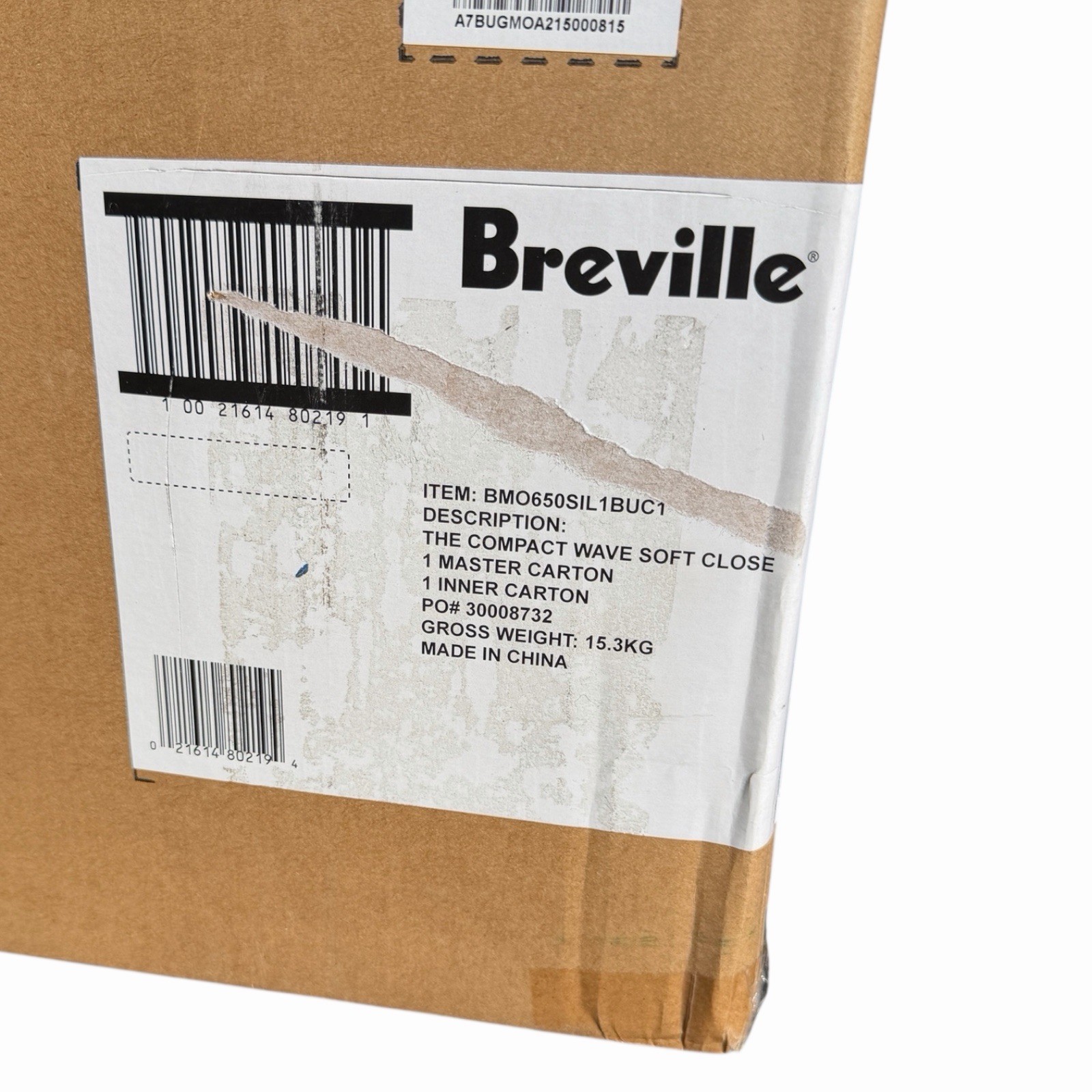 Breville Compact Wave Soft Close Microwave Oven BMO650SIL Silver Brand New