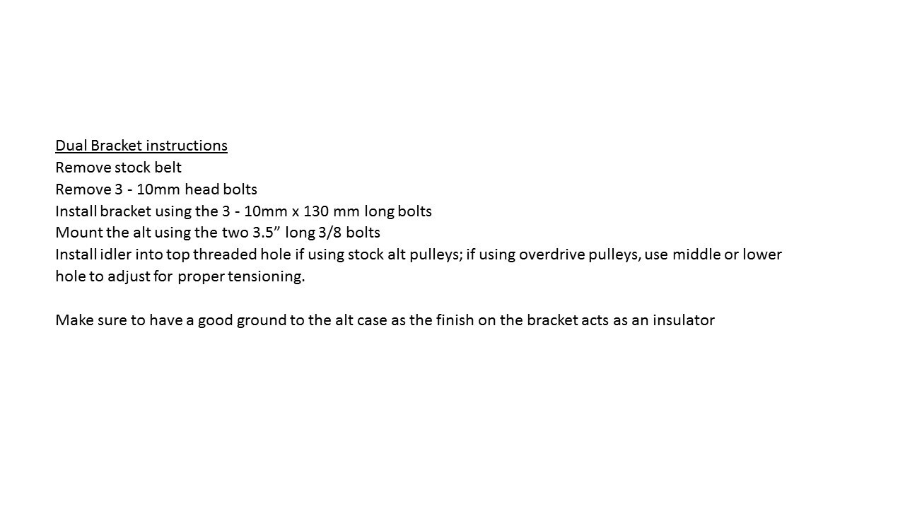 Truck Dual Alternator Bracket 2000-2013 4.8 5.3 6.0L Suburban Tahoe Silverado