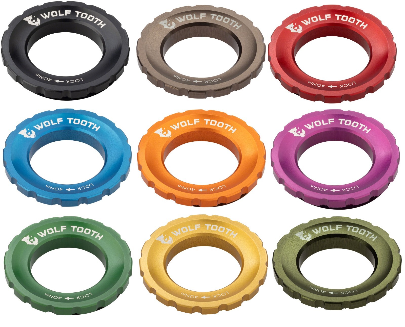 2 PACK Wolf Tooth CenterLock Rotor Lockring | External Splined | All Colors